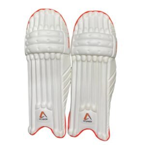 AcuMen - White Leg Pad with Red Border