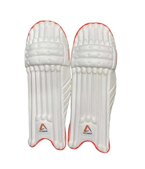 AcuMen - White Leg Pad with Red Border